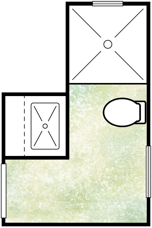 tiny house bathroom floorplan design with tub
